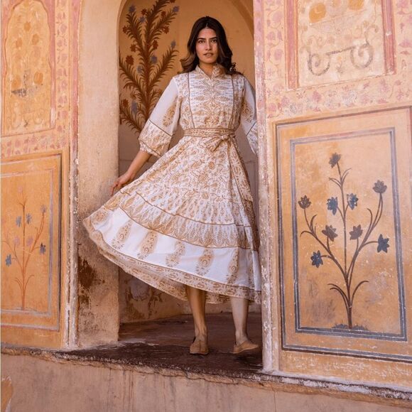 Sue Sartor Dresses & Skirts - Sue Sartor Flounce Dress - Chai Botah - NWT